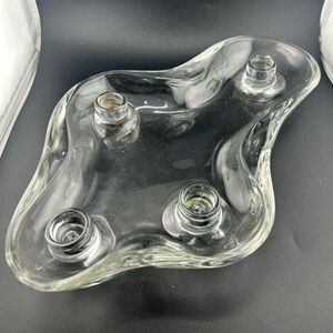 1948 Pipsan Saarinen-Swanson glass flower floater and candle holder US Glass CO